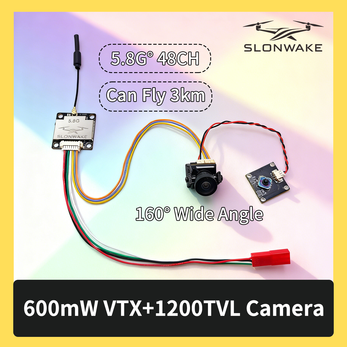 SLONWAKE 5.8G 600mW 7-24V FPV  - Drone Camera Wide Angle บทวิจารณ์และราคา
