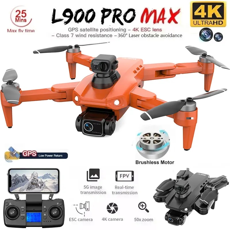 L900 Pro MAX GPS Drone 4K Prof - Drone Camera Night Vision บทวิจารณ์และราคา