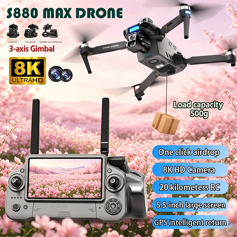 2026 New 8K Dual Camera Drone  - Drone Camera Mount บทวิจารณ์และราคา