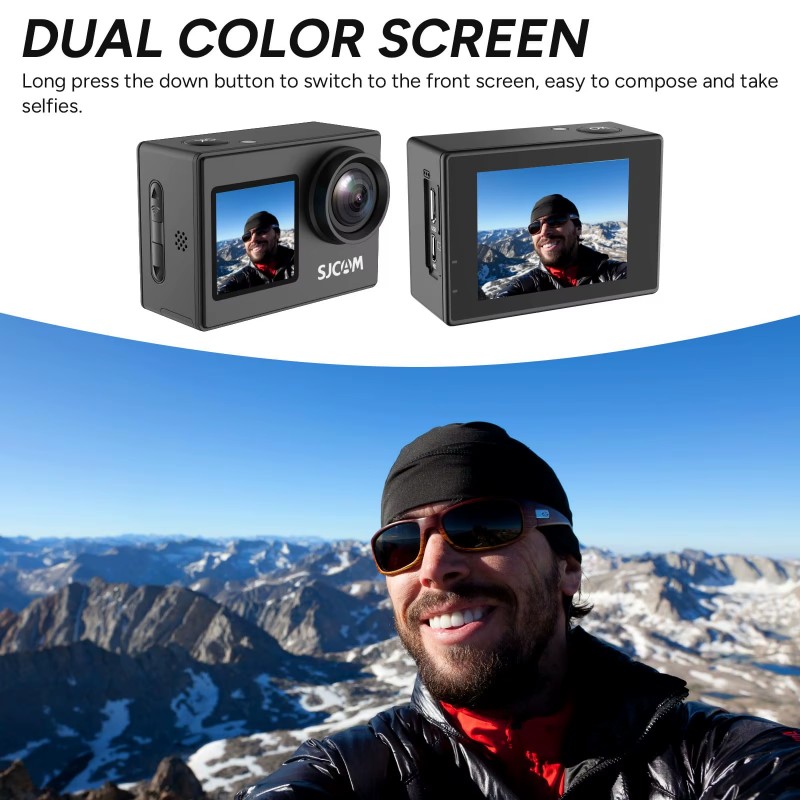 SJCAM Dual Screen-SJ4000 Helme - Drone Camera Action บทวิจารณ์และราคา