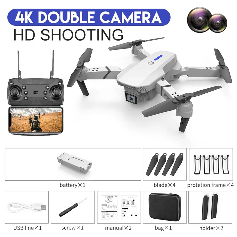 E88 ProIntelligent Folding Dro - Drone Camera Mount บทวิจารณ์และราคา