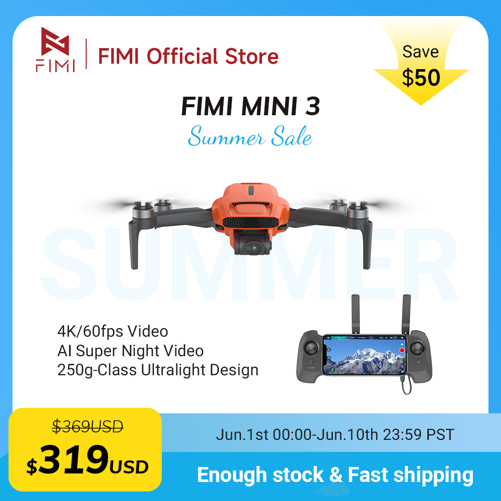 FIMI MINI 3 Camere drone 4K 60 - Drone Camera With Gimbal บทวิจารณ์และราคา