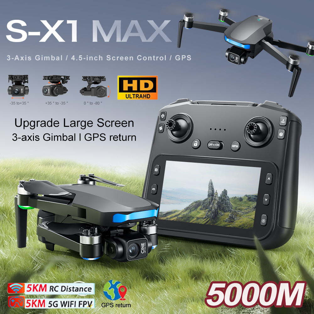 New S-X1 MAX Drone GPS 8K Prof - Drone Camera Wide Angle บทวิจารณ์และราคา