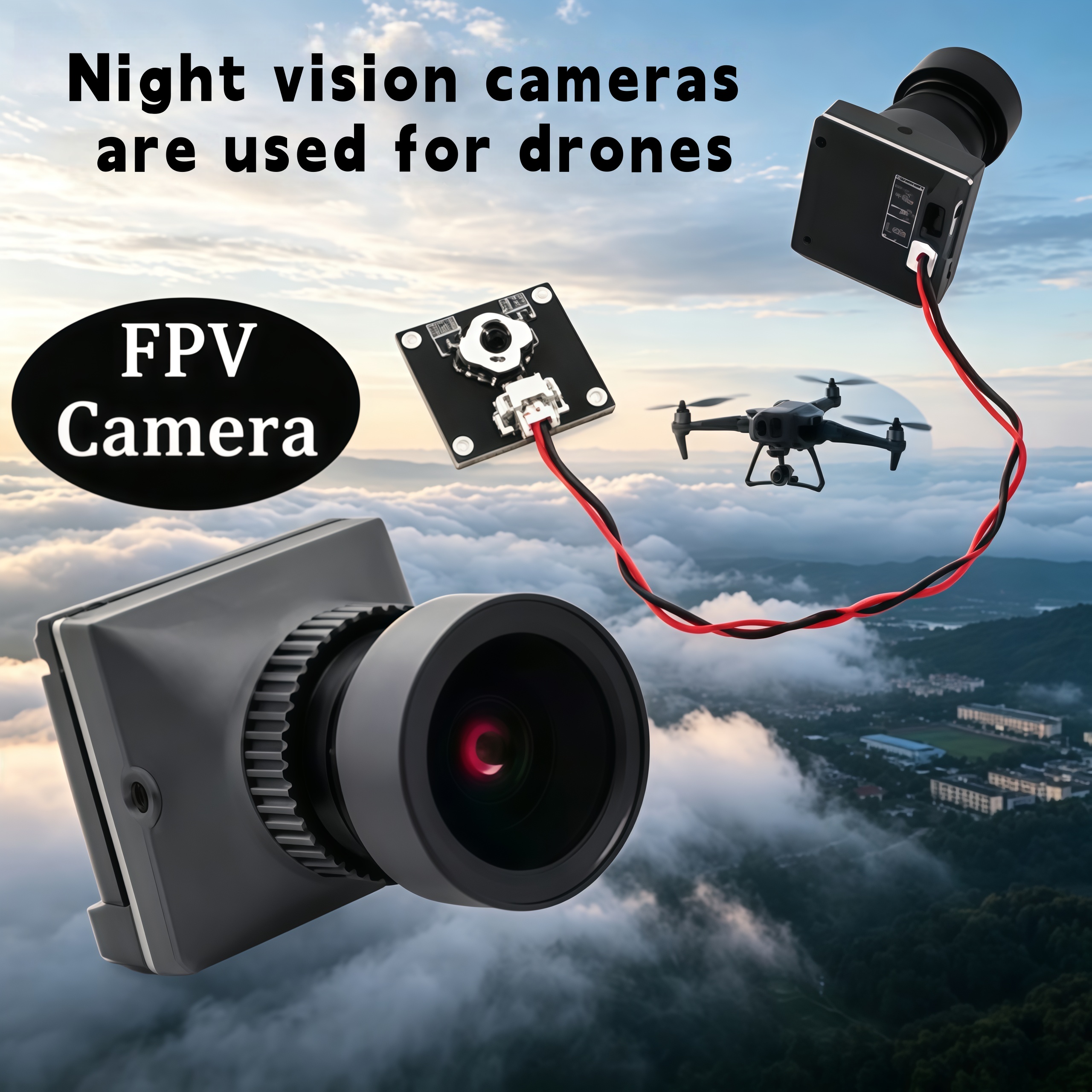 1500TVL HD CADDX Snail FPV Cam - Drone Camera Night Vision บทวิจารณ์และราคา