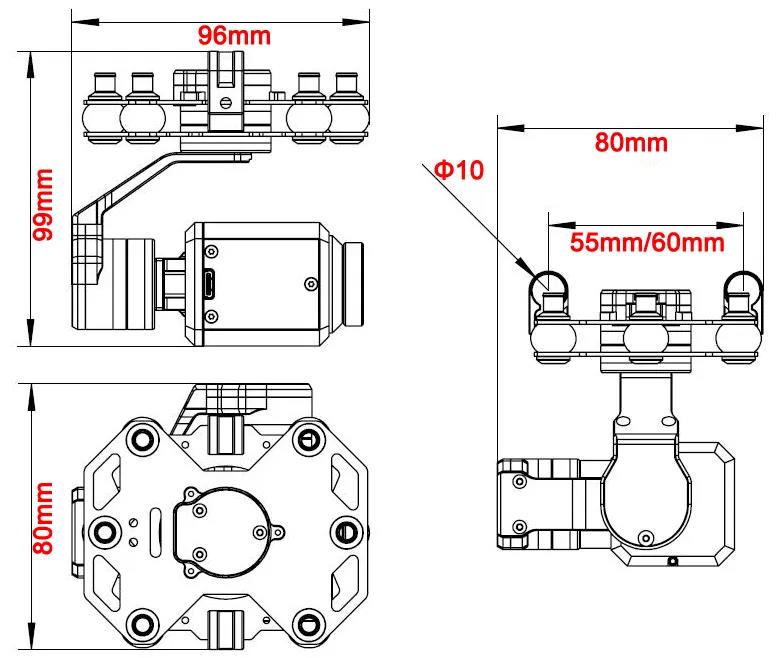 Tarot TL3T20 3-axis Gimbal 640 - Drone Camera Stabilized บทวิจารณ์และราคา
